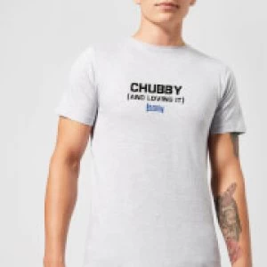 Image of Plain Lazy Chubby and Loving It Mens T-Shirt - Grey - L