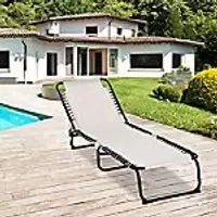 Image of OutSunny Folding Lounge Cream