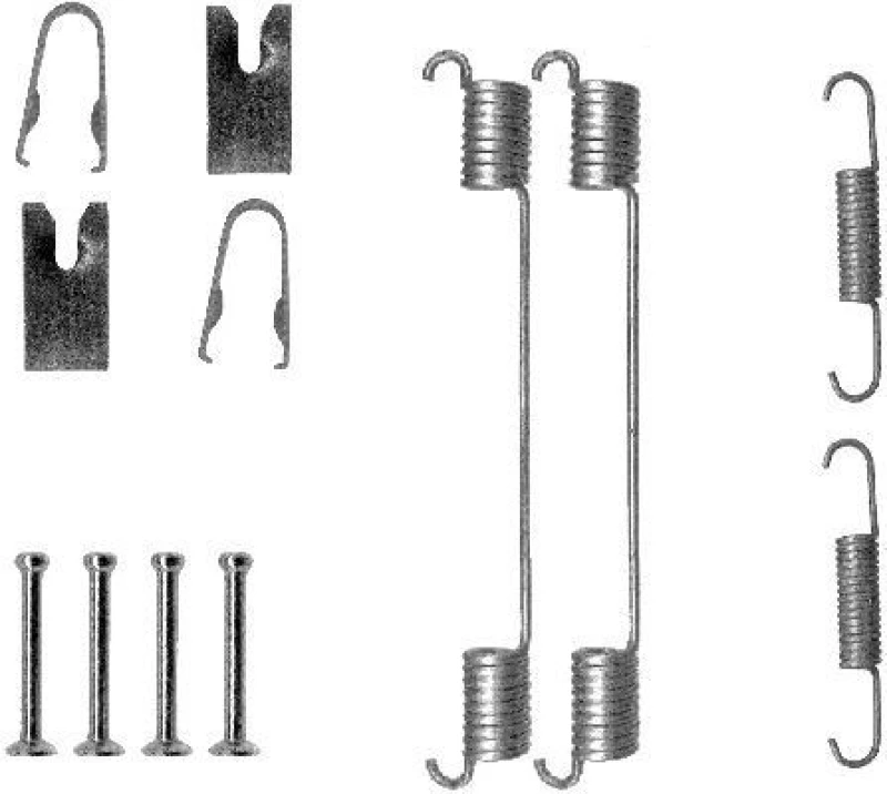Image of HELLA Brake shoe fitting kit HELLA 8DZ 355 200-871