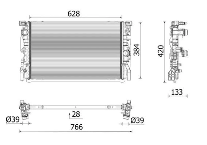Image of Engine radiator MAHLE CR 2696 000P