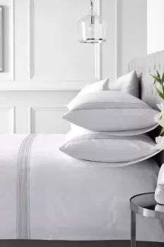 image of 'Embroidered Band' 100% Cotton Embroidered Duvet Cover Set