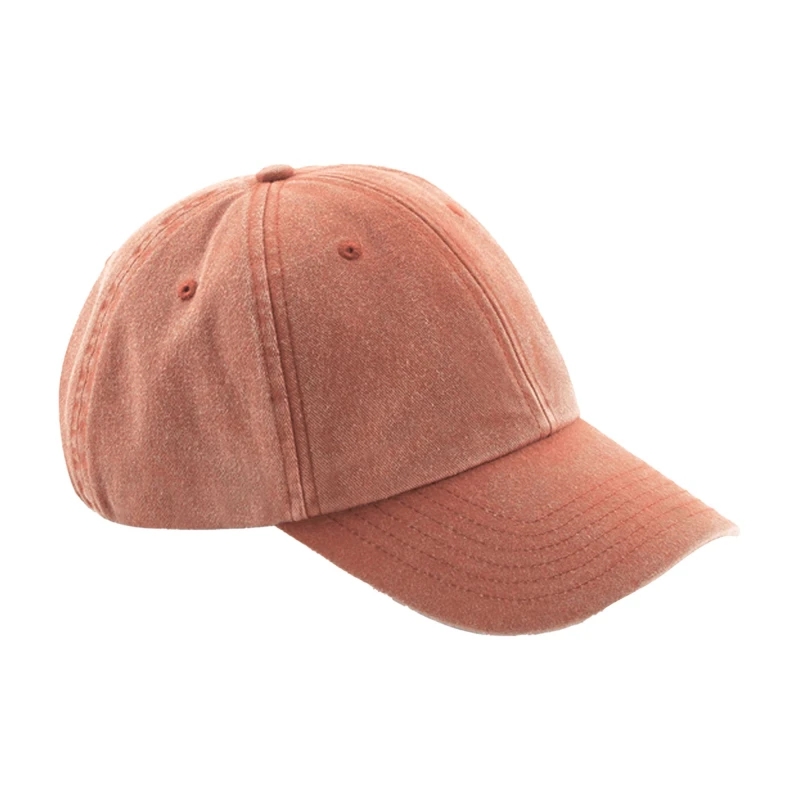 Image of Beechfield Beechfield Men Vintage Low Profile Cap in Orange Orange One Size Male 5063300438589