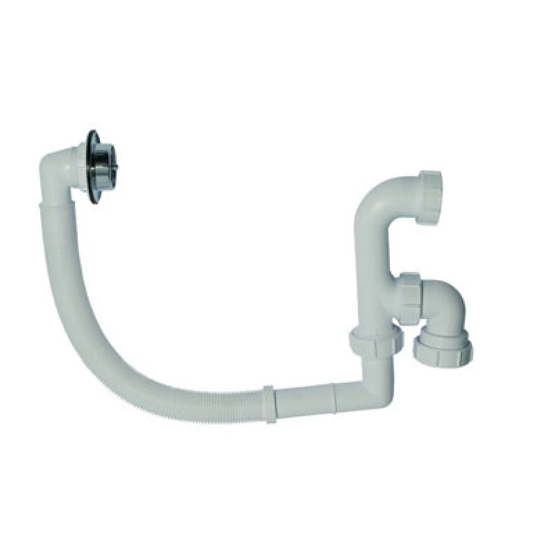 Image of McAlpine FSK10 50mm Seal Bath Trap with Flexible Overflow White