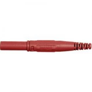 image of Jack plug Plug straight Pin diameter 4mm Red Staeubli