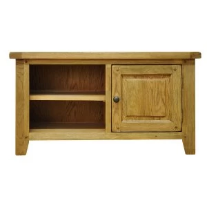 image of Robert Dyas Stockbridge Ready Assembled Oak TV Unit - Small