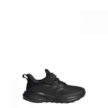 Image of adidas FortaRun Elastic Lace Top Strap Running Shoes Kids - Core Black / Core Black / Core