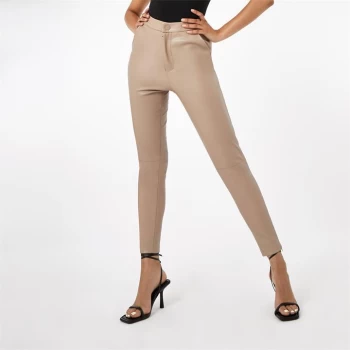 image of Firetrap PU Trousers - Beige