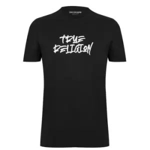 image of True Religion Short Sleeve Name Buddha T-Shirt - Black