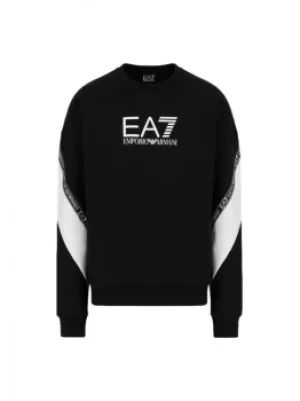 Image of Emporio Armani EA7 Train Athletic Colour Block Sweatshirt Black Size M Men