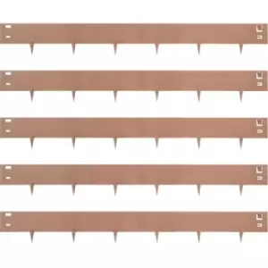 Image of VEVOR Steel Lawn Edging, 5PCS 3"x39" Metal Landscape Edgings, 16.25 ft Total Length Garden Border, Flexible and Bendable Galvanized Steel Landscaping,