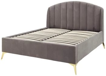 Image of GFW Pettine King Size End Lift Ottoman Bed Frame - Grey