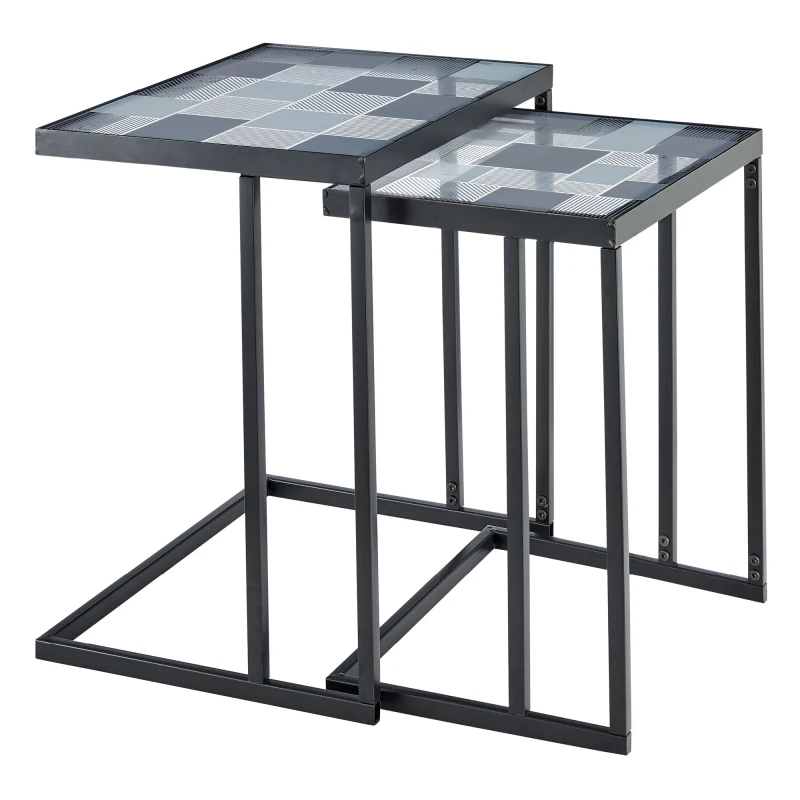 Image of LIVIVO KAVIC 2pc Sofa Side Table Set Multi