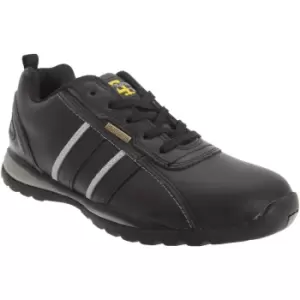 Image of Grafters Mens Safety Toe Cap Trainer Shoes (9 UK) (Black/Grey Action) - Black/Grey Action
