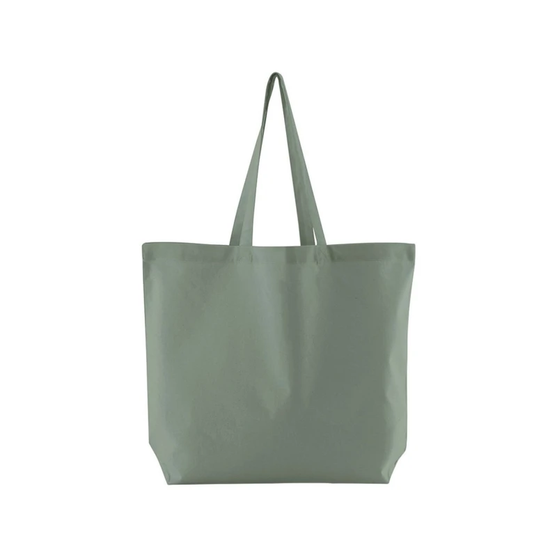 Image of Westford Mill Womens Bag For Life Maxi Cotton Tote Bag in Dark Green Dark Green Female One Size