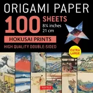 image of origami paper 100 sheets hokusai prints 8 14 21cm extra large double sided