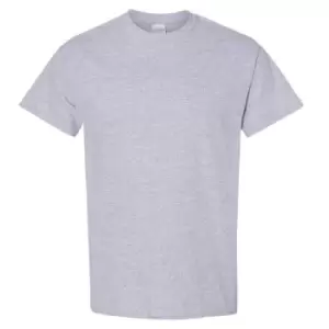 image of Gildan Mens Heavy Cotton Short Sleeve T-Shirt (Pack Of 5) (3XL) (Sport Grey)