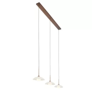 image of Sovereign Classic Straight Bar Pendant Ceiling Light Bronze Brushed