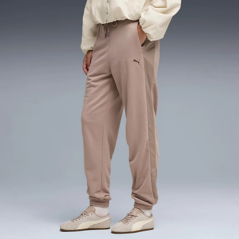 Image of Puma Her Woven Joggers Brown Cotton M