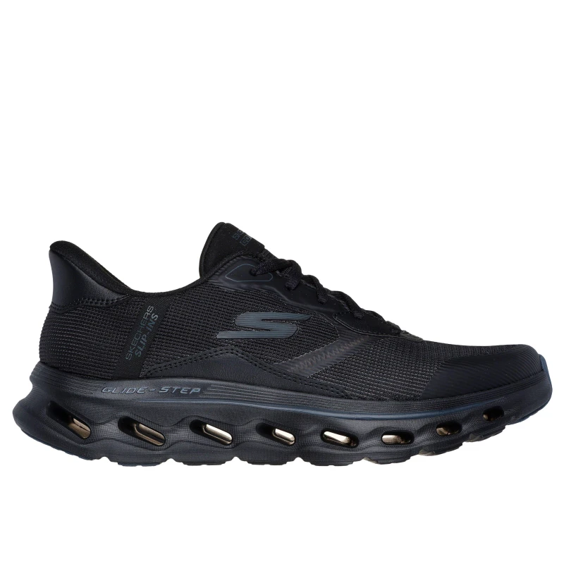 Image of Skechers Mens Go Walk Glide Step Slip On Runners Black male 7 (41)