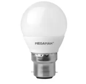 Image of Megaman 5.5W LED BY22d Golf Ball Dim to Warm 360° 470lm Dimmable - 148204