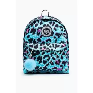 image of Hype Leopard Backpack (One Size) (Black/Blue Ice)