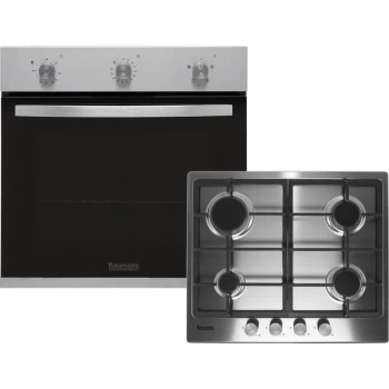 image of Baumatic BGPK600X Integrated Gas Hob Electric Single Oven