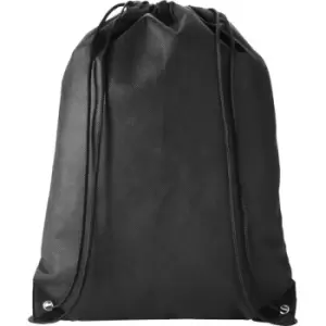 image of Bullet - Evergreen Non Woven Premium Rucksack (34 x 42cm) (Solid Black) - Solid Black