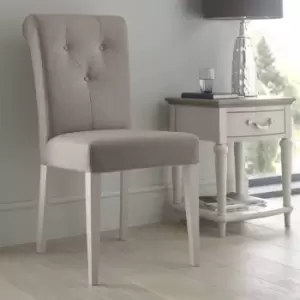 Image of Downtown Montreal Pebble Grey Fabric Dining Chair Pair