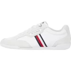 Image of Tommy Hilfiger Signature Leather Mix Cupsole Trainers - White