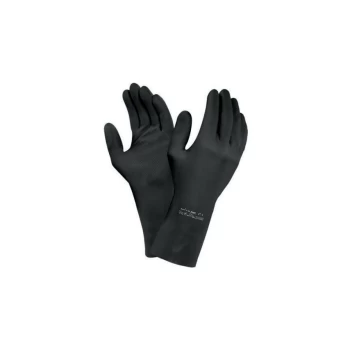 Image of 87-950 Extra Black Natural Rubber Latex Gloves - Size 8.5-9"