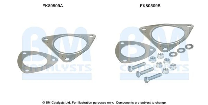 Image of BM CATALYSTS Mounting Kit, catalytic converter BM CATALYSTS FK80509