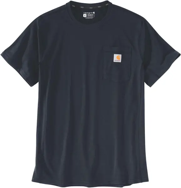 Image of Carhartt Force Relaxed Fit Midweight Pocket T-Shirt, blue, Size 2XL
