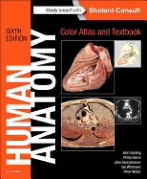 Image of human anatomy color atlas and textbook with student consult online access