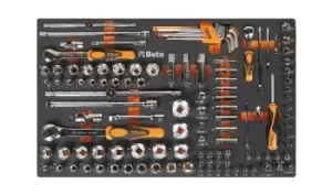 Image of Beta Tools M105 116pc 1/4 3/8 & 1/2" Socket & Accessory Set Tray for Roller Cab