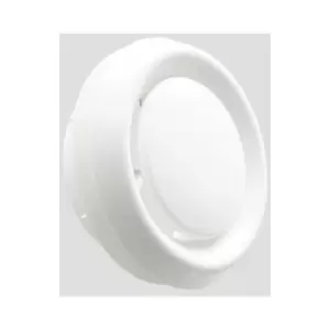 image of Manrose 100mm/4 Internal Round Circular Air Diffuser with Round Spigot and Adjustable Central Disc - 1250