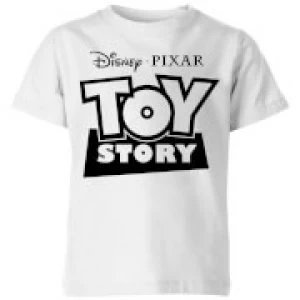 Image of Toy Story Logo Outline Kids T-Shirt - White - 11-12 Years