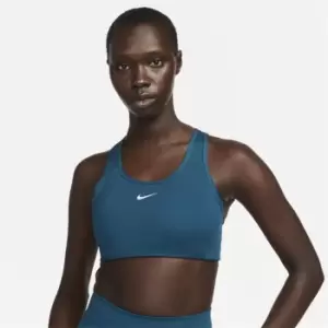 Image of Nike Swoosh Womens Medium-Support 1 Piece Pad Sports Bra - Blue