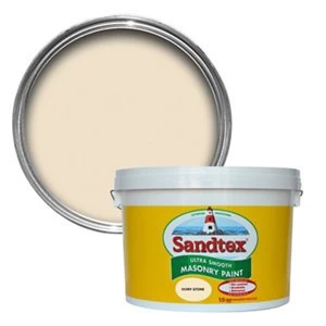 Image of Sandtex Ultra smooth Ivory stone Masonry Paint 10L