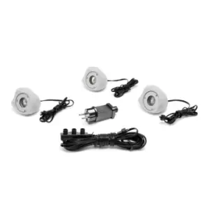 Image of Amalfi Outdoor 12V System Decoration LED Recessed Ground Light Grey, Stone 3 Set, IP44