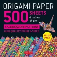 Image of origami paper 500 sheets kaleidoscope patterns 6 15cm tuttle origami paper