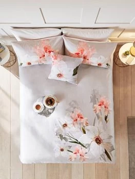 image of Ted Baker Chatsworth Bloom 100% Cotton Sateen 220 Thread Count Duvet Cover