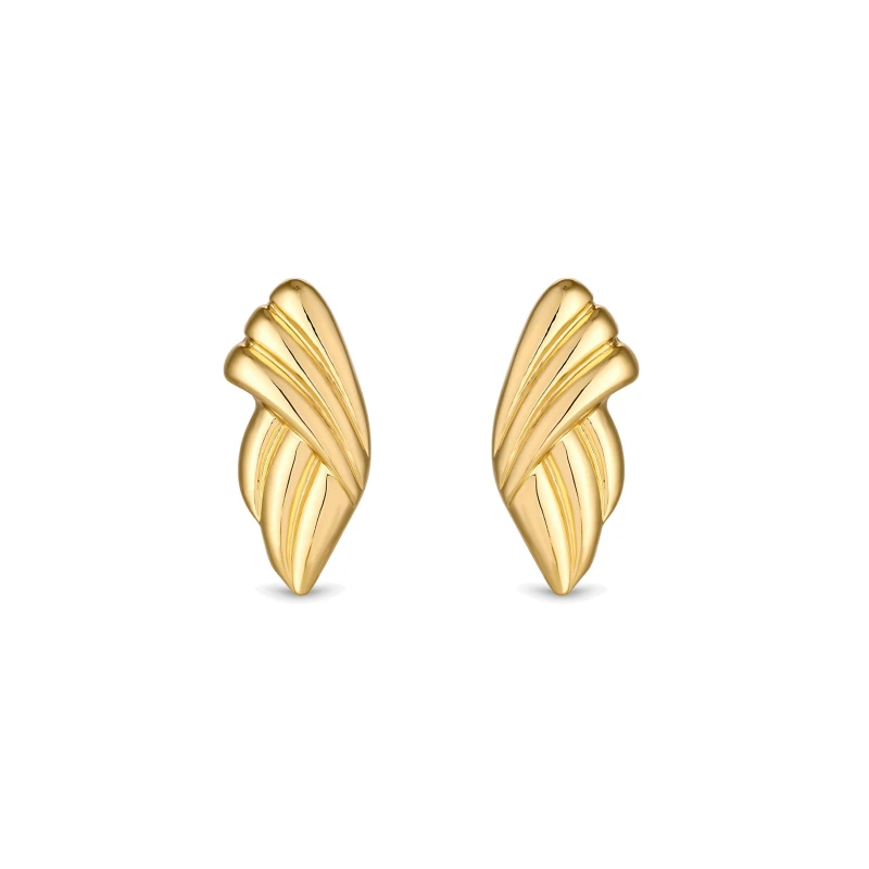 Image of Jon Richard Vintage Inspired Gold Plated Fan Earrings Jewellery Sets One Size Gold 70968910000