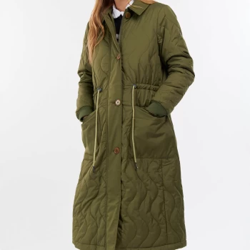 Image of Barbour Womens Astley Quilted Jacket - Dark Moss - UK 18