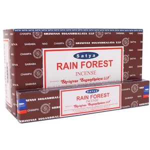 image of Box of 12 Packs of Rainforest Incense Sticks by Satya