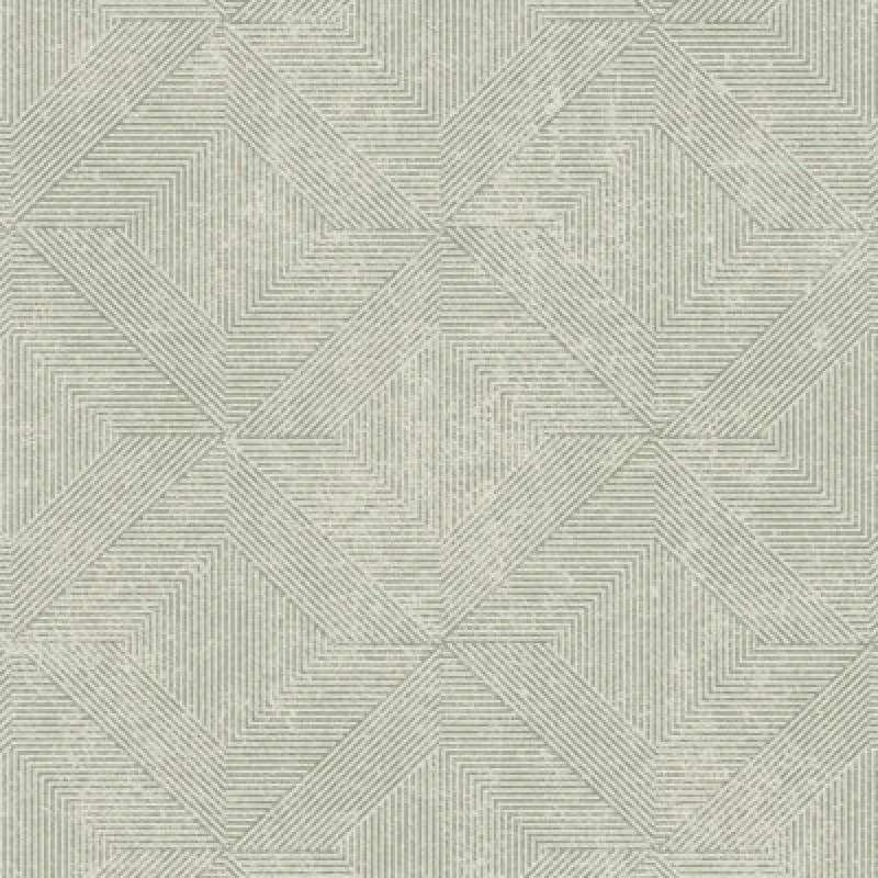 Image of Grandeco Danillo Soft Geometric Pattern Metallic Blown Vinyl Wallpaper, Green