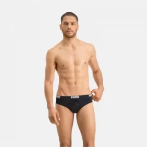 PUMA Swim Logo Mens Swimming Brief, Black, size X Large, Clothing