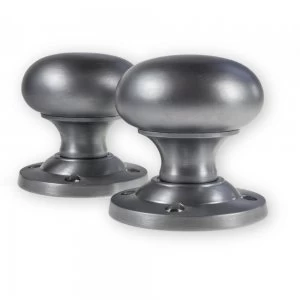 image of LocksOnline Unsprung 57mm Mushroom Mortice Door Knob Set