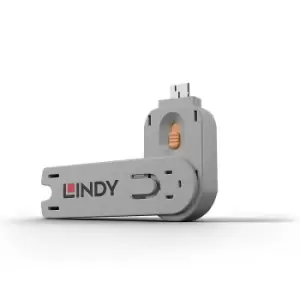 Image of Lindy USB Type A Port Blocker Key, orange