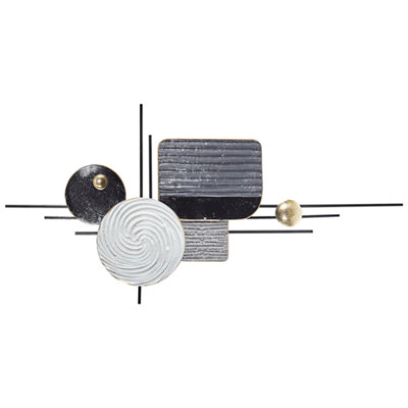 Image of Beliani Wall Decor Ovar Metal 50 Cm Grey