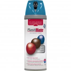 Plastikote Premium Gloss Aerosol Spray Paint Exotic Sea 400ml